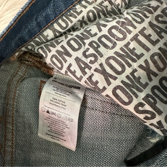 ONE Teaspoon for Free People Blue Colt High Waisted Bonitas Denim Shorts - Picture 13 of 14